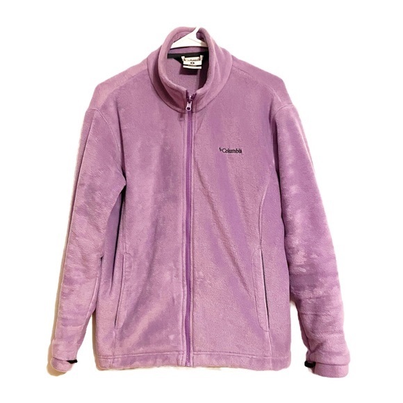 Columbia Jackets & Blazers - Women’s Columbia Purple Fleece Jacket Outdoors Coat Size Medium